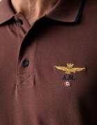 Aeronautica Militare блуза с дълги ръкави мъжка от памук кафява PO1653UP00082