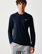Aeronautica Militare блуза с дълги ръкави мъжка от памук тъмносиня TS2390UJ00372