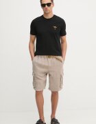 Aeronautica Militare къс панталон карго мъжки от лен кафяв BE0280UCT04293