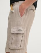 Aeronautica Militare къс панталон карго мъжки от лен кафяв BE0280UCT04293