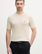 Aeronautica Militare Ленена тениска в бежово с изчистен дизайн MA1624UL00935