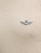 Aeronautica Militare Ленена тениска в бежово с изчистен дизайн MA1624UL00935