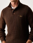 Aeronautica Militare пуловер мъжки от памук кафяв MA1572UL00409