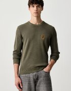 Aeronautica Militare пуловер мъжки с памук зелен MA1667UL00463
