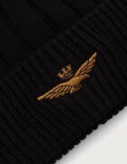 Aeronautica Militare шапка бийни мъжка от памук черна CU0098UL00485