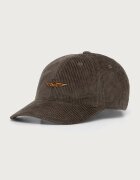 Aeronautica Militare шапка с козирка от джинсова материя зелена HA1262UCT04388