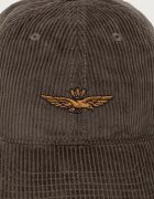 Aeronautica Militare шапка с козирка от джинсова материя зелена HA1262UCT04388