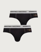 Aeronautica Militare слипове мъжки от памук с еластан 2 броя черни AM1USL002