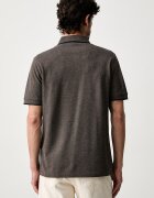 Aeronautica Militare тениска с яка мъжка от памук кафява PO1308UP00082