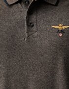 Aeronautica Militare тениска с яка мъжка от памук кафява PO1308UP00082