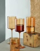 Affek Design Комплект чаши за вино Romane 300 ml (4 броя) в оранжево