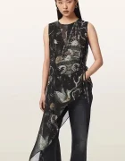 AllSaints асиметрична блуза дамска ENOLA черна W016PF