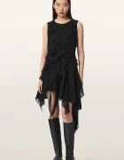 AllSaints асиметрична рокля ANGIE DRESS черна W001DF