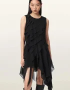 AllSaints асиметрична рокля ANGIE DRESS черна W001DF