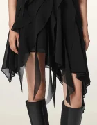 AllSaints асиметрична рокля ANGIE DRESS черна W001DF