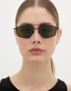 AllSaints авиаторски слънчеви очила дамски Virgo черни ALS7011