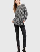 AllSaints Блуза RITA STRIPE TEE в бяло с десен W003JY