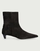 AllSaints боти с нисък ток дамски от велур Piper Suede Boot кафяви W036FF