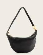 AllSaints чанта crossbody дамска от кожа черна W546XD