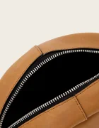 AllSaints чанта crossbody дамска от кожа ROSALIE кафява W710XD