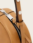 AllSaints чанта crossbody дамска от кожа ROSALIE кафява W710XD