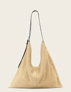 AllSaints чанта тип хобо дамска от велур ASHA бежова W518XD