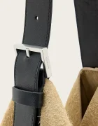 AllSaints чанта тип хобо дамска от велур ASHA бежова W518XD