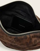 AllSaints чанта тип хобо дамска от велур LUNA кафява W681XD
