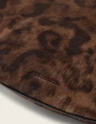 AllSaints чанта тип хобо дамска от велур LUNA кафява W681XD