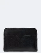 AllSaints калъф за карти от кожа CLYMER CARDHOLDER черен M096XF