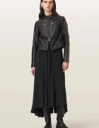 AllSaints късо дамско кожено яке TIGGY LEATHER JACKET черно W088LE