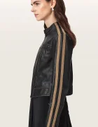 AllSaints късо дамско кожено яке TIGGY LEATHER JACKET черно W088LE