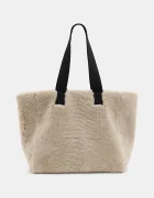 AllSaints Кожена чанта с две лица IZZY SHEARLING в кафяво W056XB