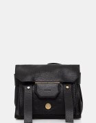AllSaints Кожена чанта URSA в черно W522XC