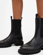 AllSaints Кожени боти челси Hallie Boot в черно с равна подметка W115FB