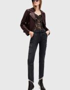AllSaints Кожено яке DALBY BIKER в бордо преходен модел W099LB