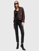 AllSaints Кожено яке DALBY BIKER в бордо преходен модел W099LB