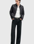 AllSaints Кожено яке LUCK JACKET в черно преходен модел M069LB