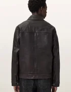 AllSaints кожено яке мъжко от кожа NATES кафяво M010LD