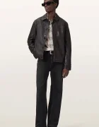 AllSaints кожено яке мъжко от кожа NATES кафяво M010LD