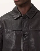 AllSaints кожено яке мъжко от кожа NATES кафяво M010LD