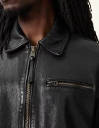 AllSaints Кожено яке MILLER в черно преходен модел M009LA