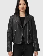 AllSaints Кожено яке RAUL в черно преходен модел W039LE