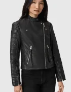AllSaints Кожено яке RAUL в черно преходен модел W039LE