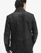AllSaints Кожено яке SURVEY LTHR BLAZER в черно преходен модел M061LB