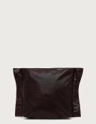 AllSaints козметична чанта дамска от кожа LUTECE бордо W213XF