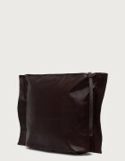 AllSaints козметична чанта дамска от кожа LUTECE бордо W213XF