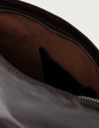 AllSaints козметична чанта дамска от кожа LUTECE бордо W213XF