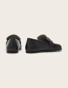 AllSaints лоуфъри дамски от кожа Julie Loafer черни W011FF