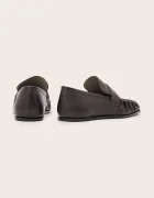 AllSaints лоуфъри дамски от кожа Julie Loafer кафяви с нисък ток W011FF